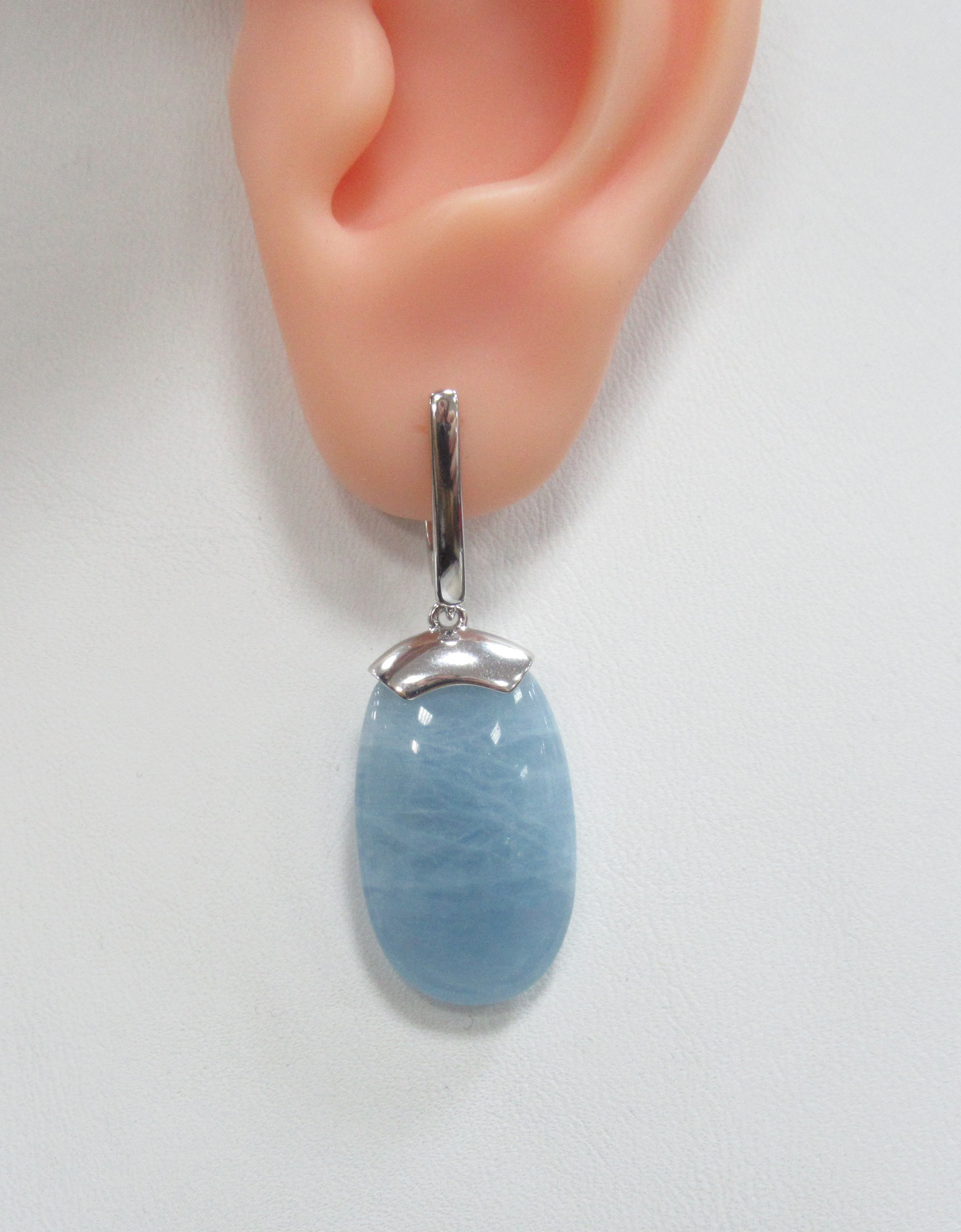 Серебряные серьги с аквамаринами